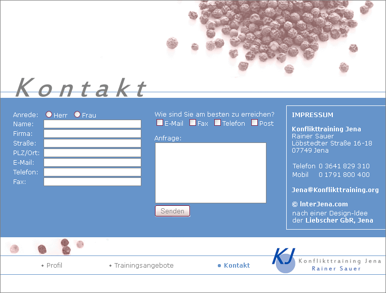 Konflikttraining Jena - Rainer Sauer - Kontakt